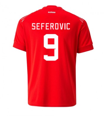 Lacne Muži Futbalové dres Švajčiarsko Haris Seferovic #9 MS 2022 Krátky Rukáv - Domáci